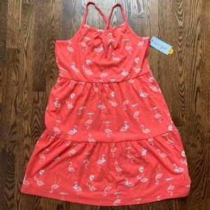 NWT Cat & Jack Coral Flamingo Print Dress